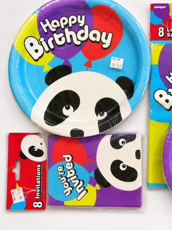 Unique Other - Panda Birthday Party Supplies Set for 8